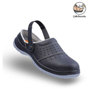 Mekap Slipper 210-03 Siyah Çelik Burunlu Sabo Sandalet